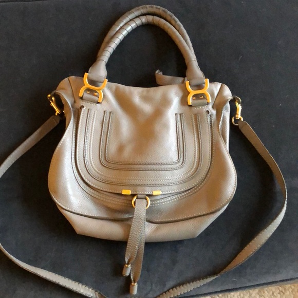 Chloe Handbags - Light grey Chloe Marcie bag